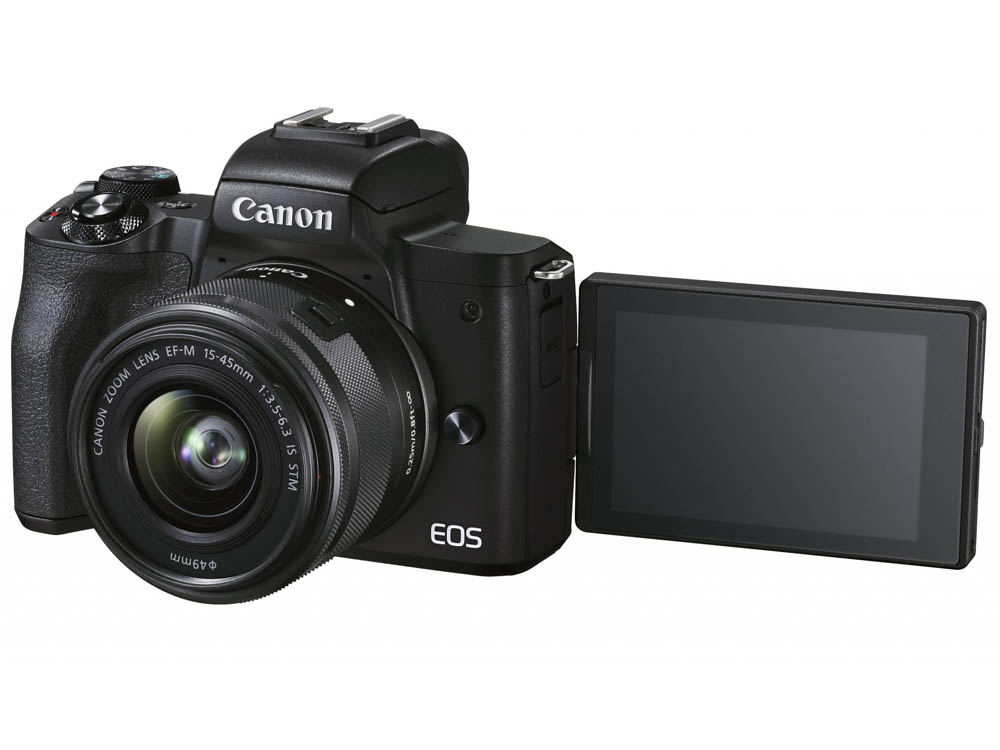 Canon EOS M50 Mark II Camera. The EOS M50 Mark II has a Vari-Angle touchscreen so you can shoot creatively from different angles-it can even face towards you when you are shooting selfies. The EOS M50 Mark II's powerful 24.1 Megapixel CMOS (APS-C) sensor can capture high-resolution images and 4K videos. Cameras Uganda. Photo And Video Camera Supplier/Store/Shop in Uganda, East Africa, Kenya, South Sudan, Rwanda, Tanzania, Burundi, DRC-Congo. camerasug.com